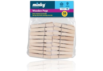 Minky 36 Wooden Pegs Minky 36 Wooden Pegs
