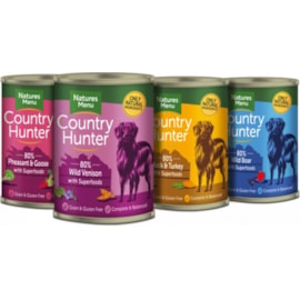 Natures Menu Country Hunter Dog Food Cans Meat Selection 400g (CHGCMUL4)