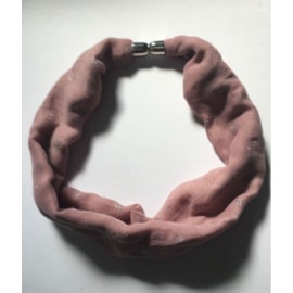 Magnetic Scarf Hearts Grey/taupe/dusky Pink (MM1828)