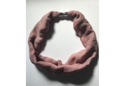 Magnetic Scarf Hearts Grey/taupe/dusky Pink (MM1828)