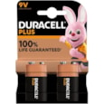 Duracell 100% 9v Batteries 2s (MN1604B2PLUS)