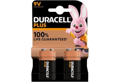 Duracell 100% 9v Batteries 2s (MN1604B2PLUS)