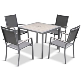 Milano 4 Seat Set With Sling Armchairs (MNO/SET1)