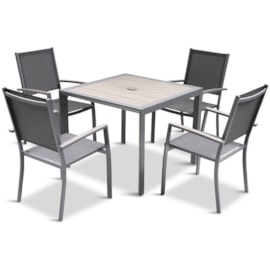 Milano 4 Seat Set With Sling Armchairs (MNO/SET1) Milano 4 Seat Set With Sling Armchairs (MNO/SET1)