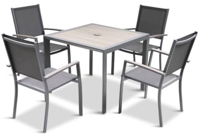 Milano 4 Seat Set With Sling Armchairs (MNO/SET1)