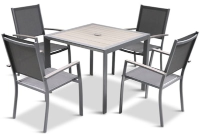 Milano 4 Seat Set With Sling Armchairs (MNO/SET1) Milano 4 Seat Set With Sling Armchairs (MNO/SET1)