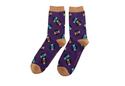 Mr Sparrow Vintage Vinyl Socks Purple Mr Sparrow Vintage Vinyl Socks Purple