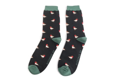 Mr Sparrow Little Robins Socks Black Mr Sparrow Little Robins Socks Black
