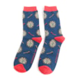 Mr Sparrow Dart Board Socks Navy