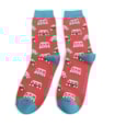 Mr Sparrow Vintage Vehicles Socks Oxblood Mr Sparrow Vintage Vehicles Socks Oxblood
