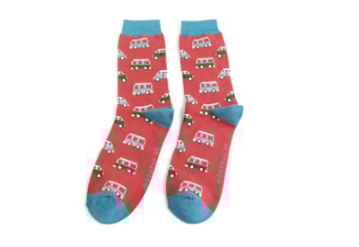 Mr Sparrow Vintage Vehicles Socks Oxblood Mr Sparrow Vintage Vehicles Socks Oxblood