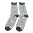 Mr Sparrow Robins On Stripes Socks Green Mr Sparrow Robins On Stripes Socks Green