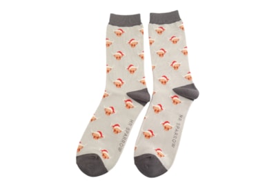 Mr Sparrow Highland Cows Socks Silver Mr Sparrow Highland Cows Socks Silver