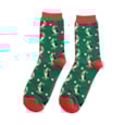 Mr Sparrow Xmas Puffins Socks Dark Green Mr Sparrow Xmas Puffins Socks Dark Green