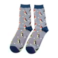 Mr Sparrow Xmas Puffins Socks Denim Mr Sparrow Xmas Puffins Socks Denim