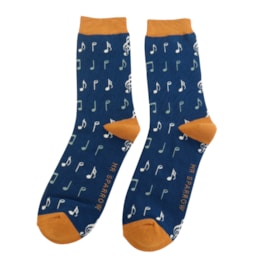 Mr Sparrow Music Socks Navy Mr Sparrow Music Socks Navy