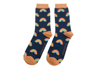 Mr Sparrow Rainbows Socks Navy Mr Sparrow Rainbows Socks Navy