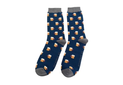 Mr Sparrow Beer Socks Navy Mr Sparrow Beer Socks Navy