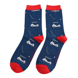 Mr Sparrow Bamboo Socks Golfing Navy