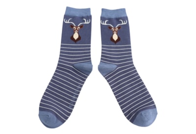 Mr Sparrow Bamboo Socks Stag Dark Blue Mr Sparrow Bamboo Socks Stag Dark Blue