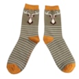 Mr Sparrow Bamboo Socks Stag Olive