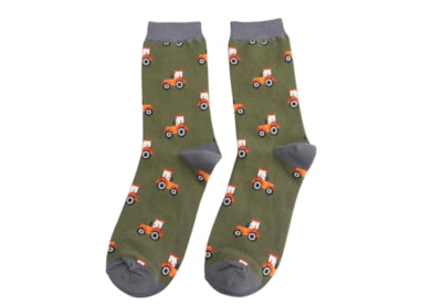 Mr Sparrow Bamboo Socks Tractor Olive Mr Sparrow Bamboo Socks Tractor Olive