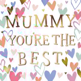 Ling Mothers Day Mummy Gold Type With Papercut Hearts Ling Mothers Day Mummy Gold Type With Papercut Hearts