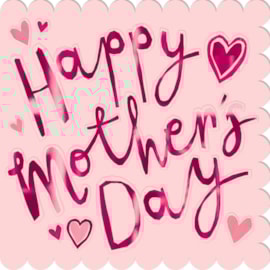 Ling Mothers Day Papercut Type With Hearts