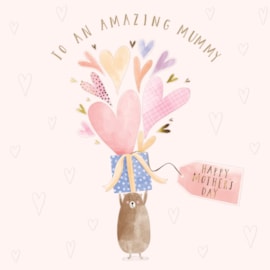 Ling Mothers Day Mummy Little Bear Holding Gifts Of Hearts