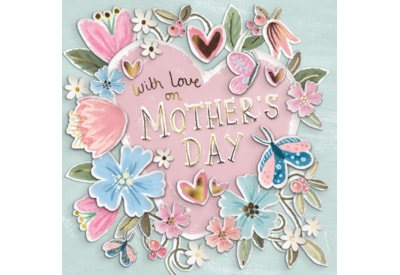 Cut Paper Heart & Flowers Mothers Day Card (MRRA0093W)