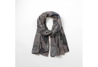 Multi Colour Tree Of Life Summer Scarf Grey Multi Colour Tree Of Life Summer Scarf Grey