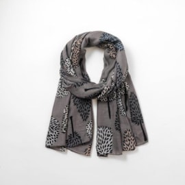 Multi Colour Tree Of Life Summer Scarf Grey