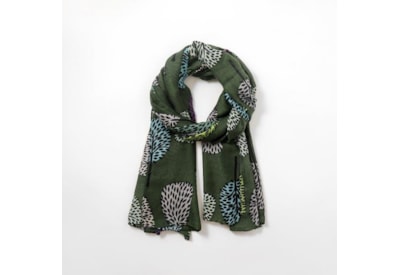 Multi Colour Tree Of Life Summer Scarf Olive Multi Colour Tree Of Life Summer Scarf Olive