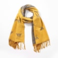 Butterfly Fashion Reversible Bees Scarf Mustard Butterfly Fashion Reversible Bees Scarf Mustard