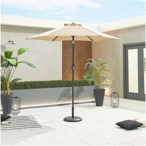 Nova Antigua Aluminium Parasol 2.4m Round Beige