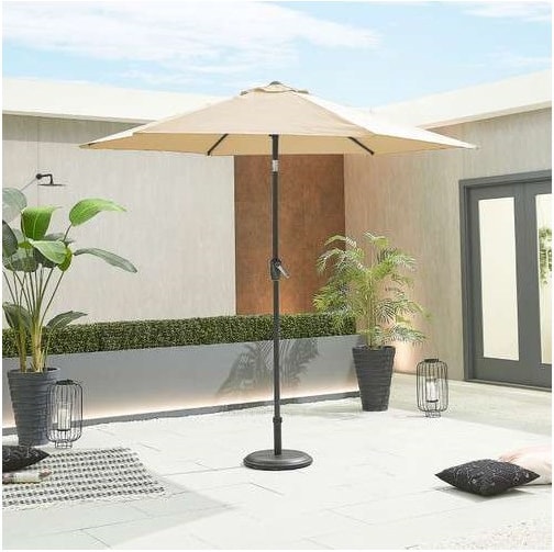 Nova Antigua Aluminium Parasol 2.7m Round Beige
