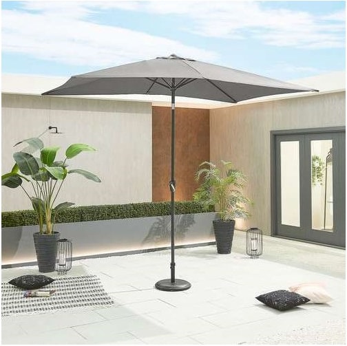 Nova Antigua Aluminium Parasol 3m x 2m Rectangular Grey