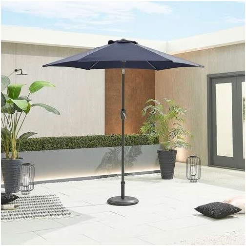 Nova Antigua Aluminium Parasol 2.4m Round Navy