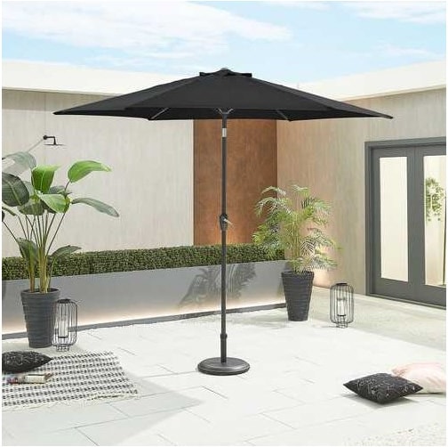 Nova Antigua Aluminium Parasol 3m Round Black