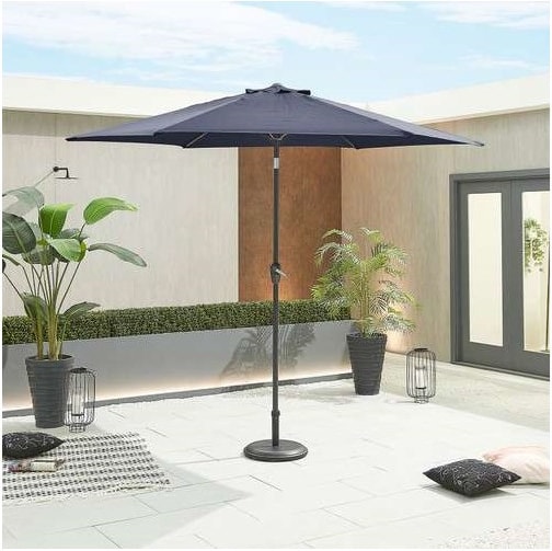 Nova Antigua Aluminium Parasol 3m Round Navy