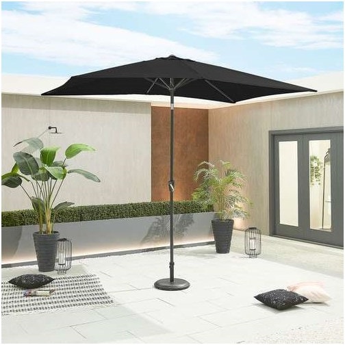 Nova Antigua Aluminium Parasol 3m x 2m Rectangular Black