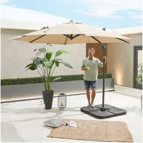 Nova Apollo Cantilever Parasol 3m Round Beige