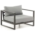 Nova Alessandria Aluminium Lounge Armchair Grey Frame