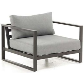 Nova Alessandria Aluminium Lounge Armchair Grey Frame