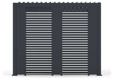 Nova  Titan Aluminium Pergola 31cm Solid Side Wall Panel  Grey