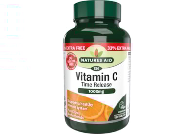 Natures Aid Naturals Aid Vit C 1000mg Time Release X Free 120s Natures Aid Naturals Aid Vit C 1000mg Time Release X Free 120s