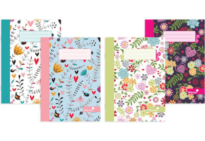 Silvine Exercise Notebook-marlene West- 4 Assorted Designs A5 (NBA5MW)