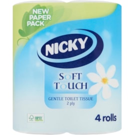 Nicky Soft Touch 4 Roll 4pk Nicky Soft Touch 4 Roll 4pk