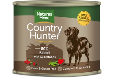 Natures Menu Country Hunter Dog Food Cans Rabbit 600g (NMCRC)
