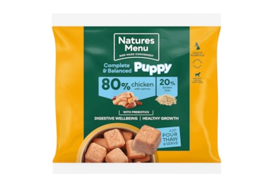 Natures Menu 80/20 Puppy Chicken & Salmon Nuggets 1kg (Frozen) Natures Menu 80/20 Puppy Chicken & Salmon Nuggets 1kg (Frozen)